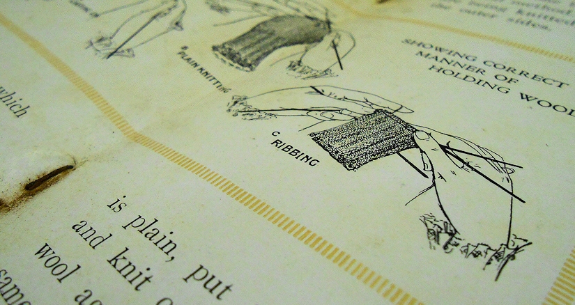 Detail Of A 1910s Knitting Booklet, Collection Of Joyce Meader, Knitting History Forum Conference 2014. Photo By I N Eliatamby