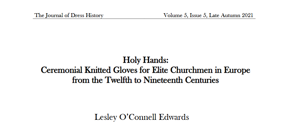 Holy Hands : Ceremonial Knitted Gloves for Elite Churchmen