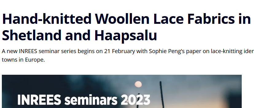 Hand-knitted Woollen Lace Fabrics in Shetland and Haapsalu